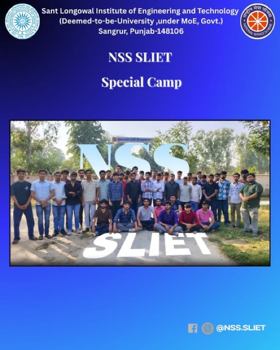 NSS SLIET volunteers at a special camp