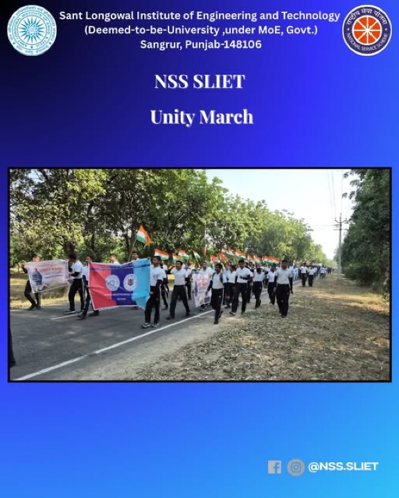NSS SLIET volunteers participating in the Unity March